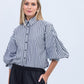 Emily Shirt - Black and White Stripe