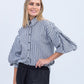 Emily Shirt - Black and White Stripe