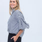 Emily Shirt - Black and White Stripe