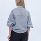 Emily Shirt - Black and White Stripe
