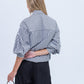Emily Shirt - Black and White Stripe