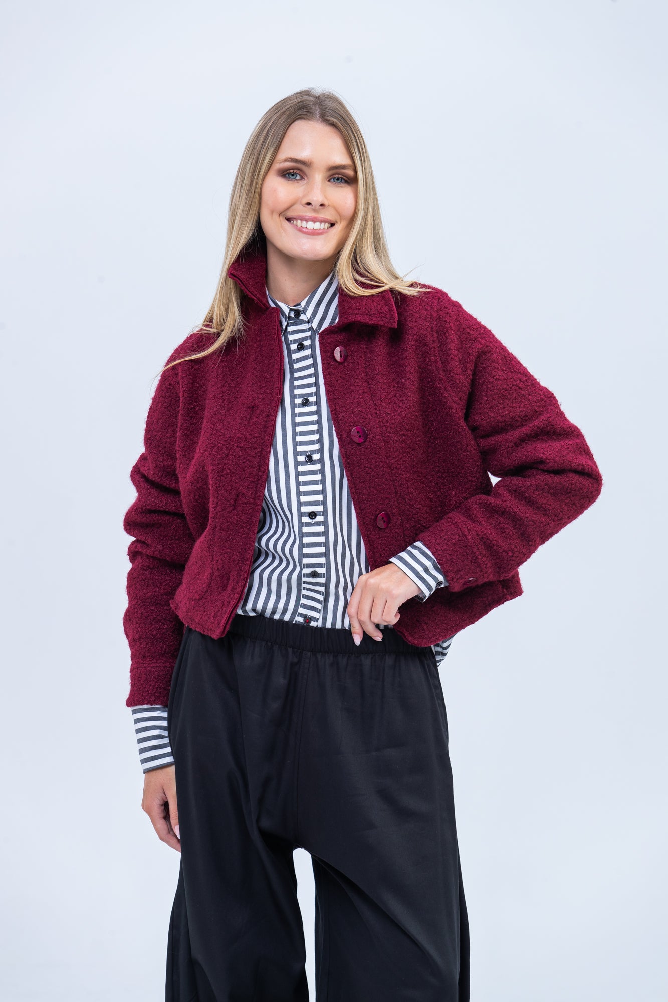 Faye Jacket - Burgundy