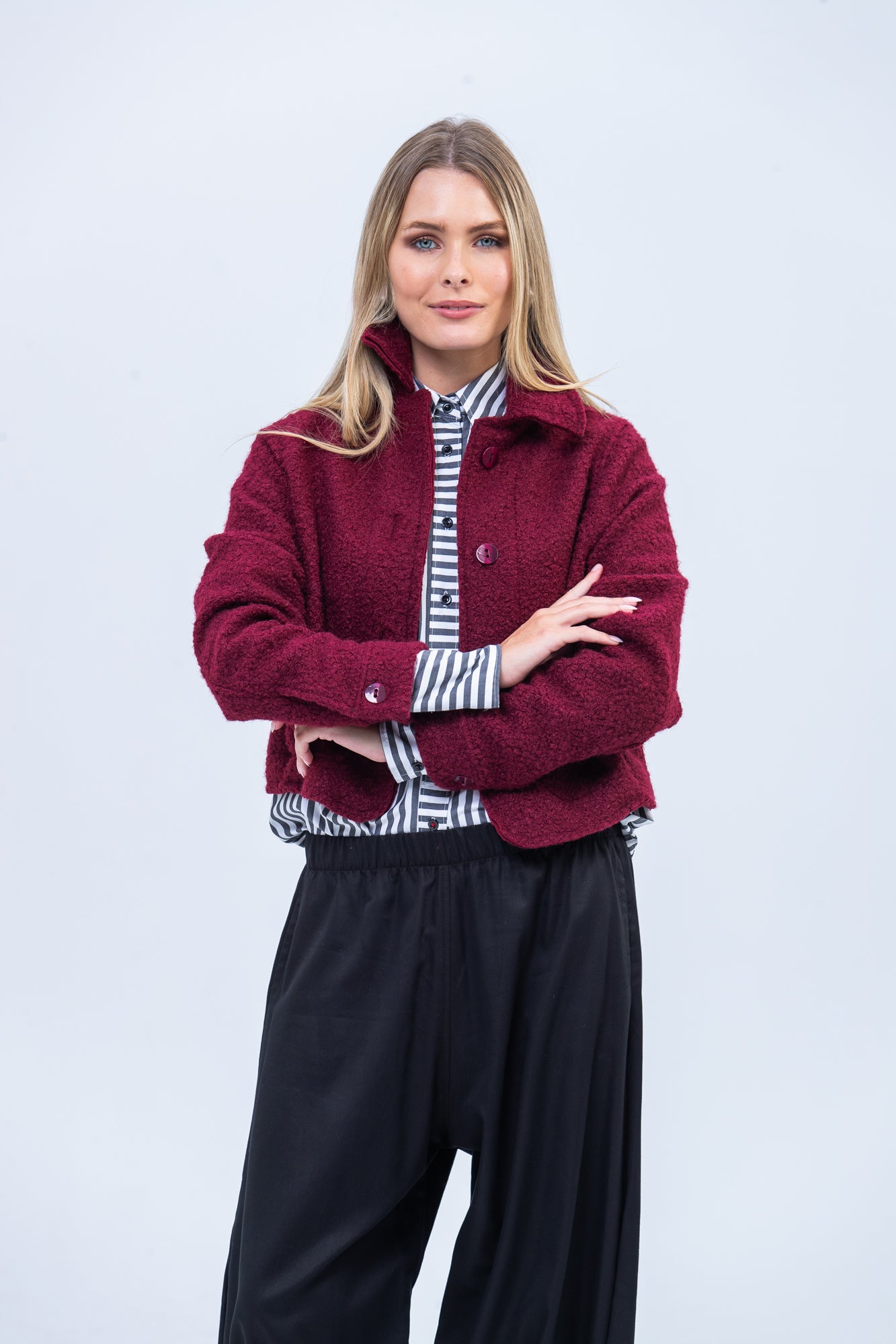 Emily Shirt - Black and White Stripe
