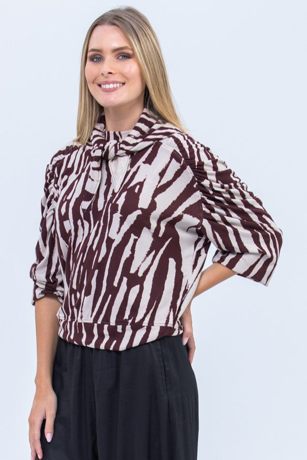 Isadora Knit - Burgundy and Creme