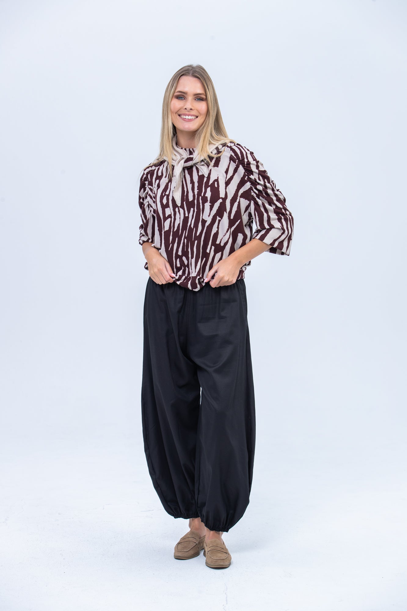 Isadora Knit - Burgundy and Creme