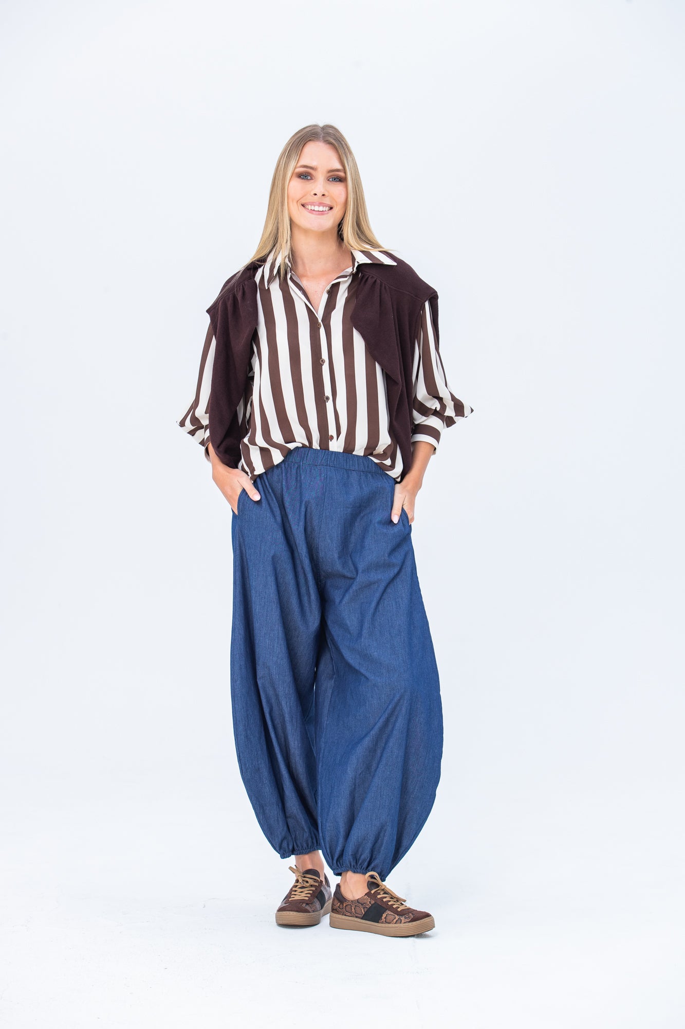 Stella Balloon Pants - Denim