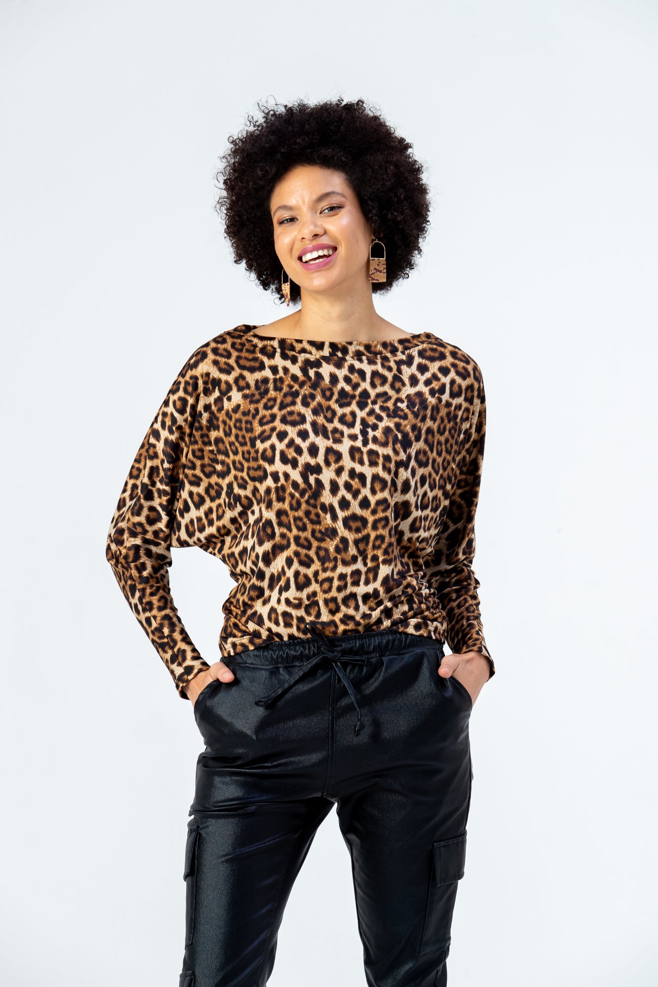 Siena Top - Brown Animal Print