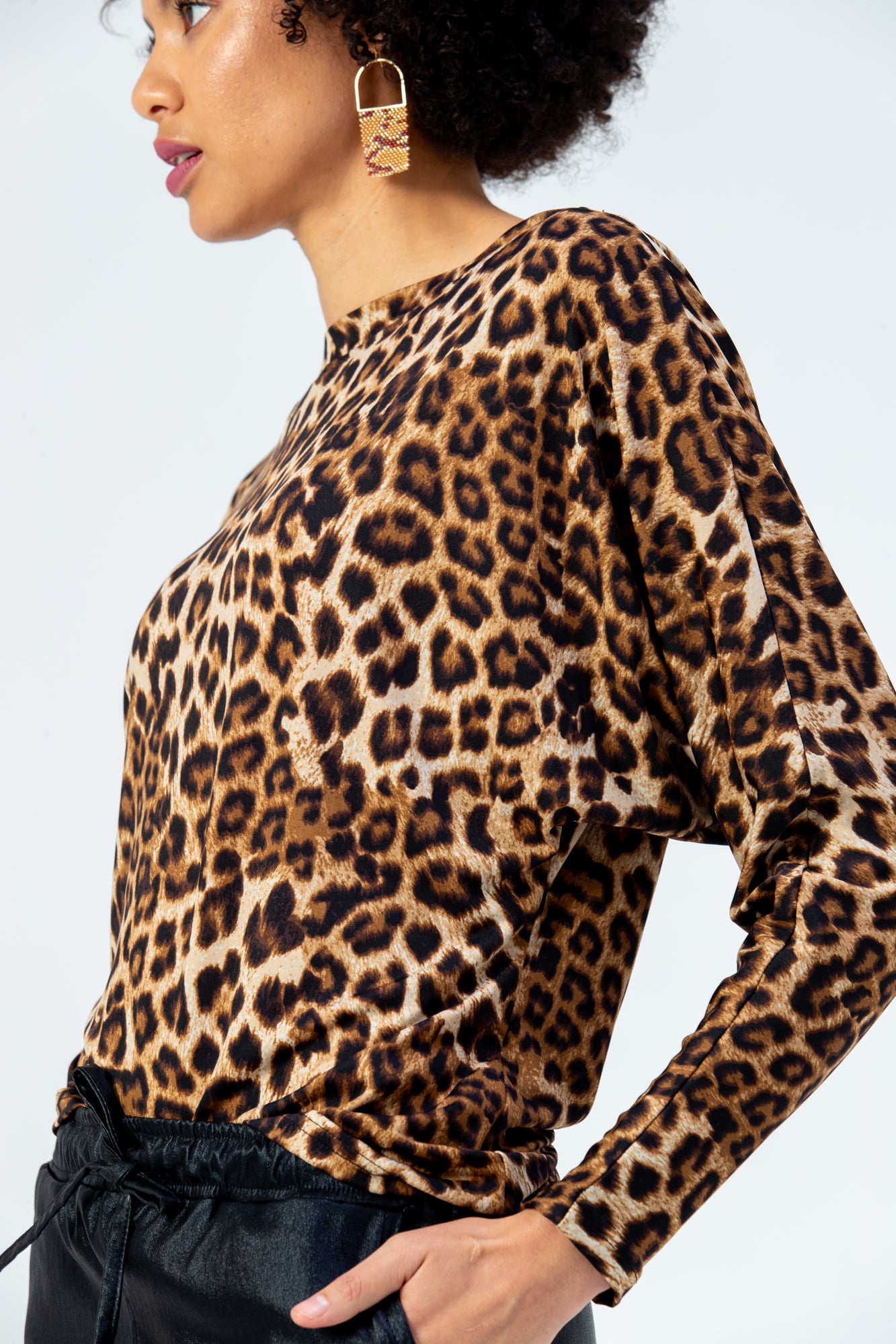 Siena Top - Brown Animal Print