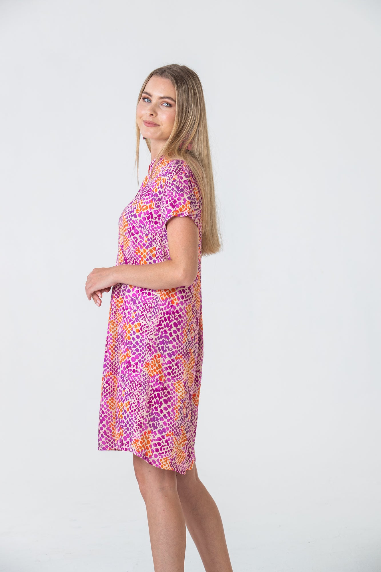 Barcelona Dress - Pink & Orange