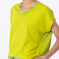 Corfu Summer V-Neck Tee - Green Shimmer