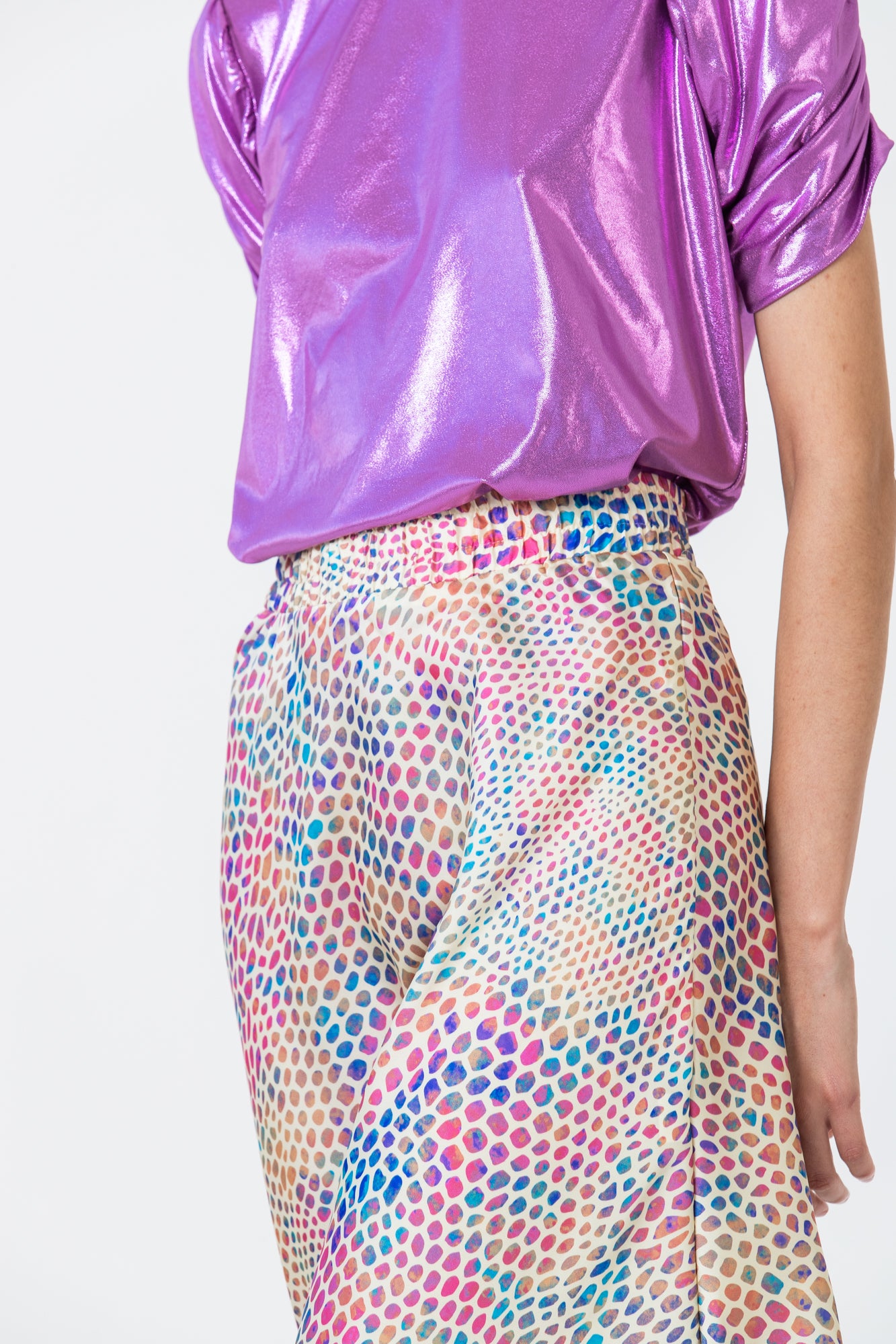 Paris A-Line skirt - Disco Dots