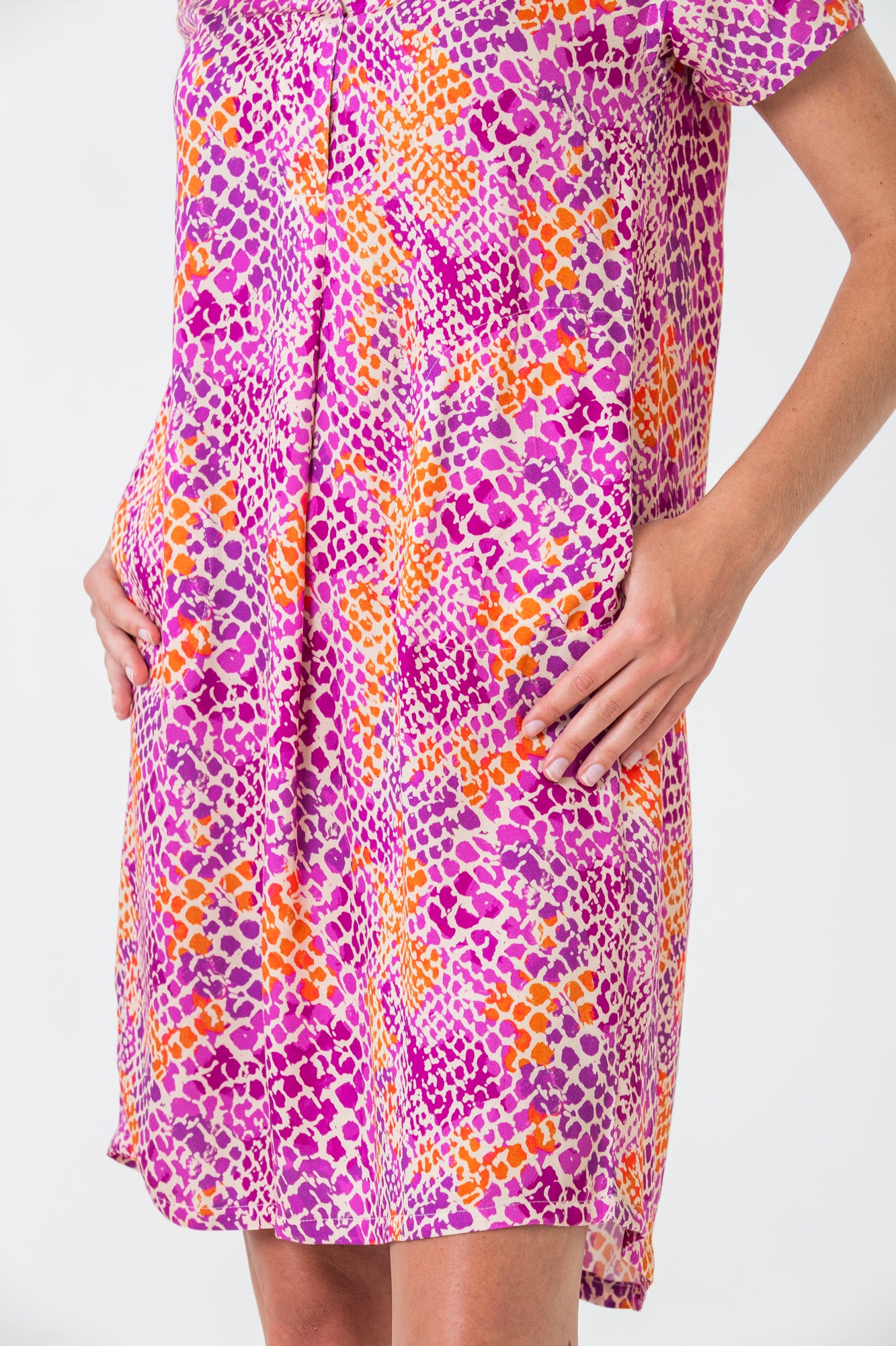 Barcelona Dress - Pink & Orange