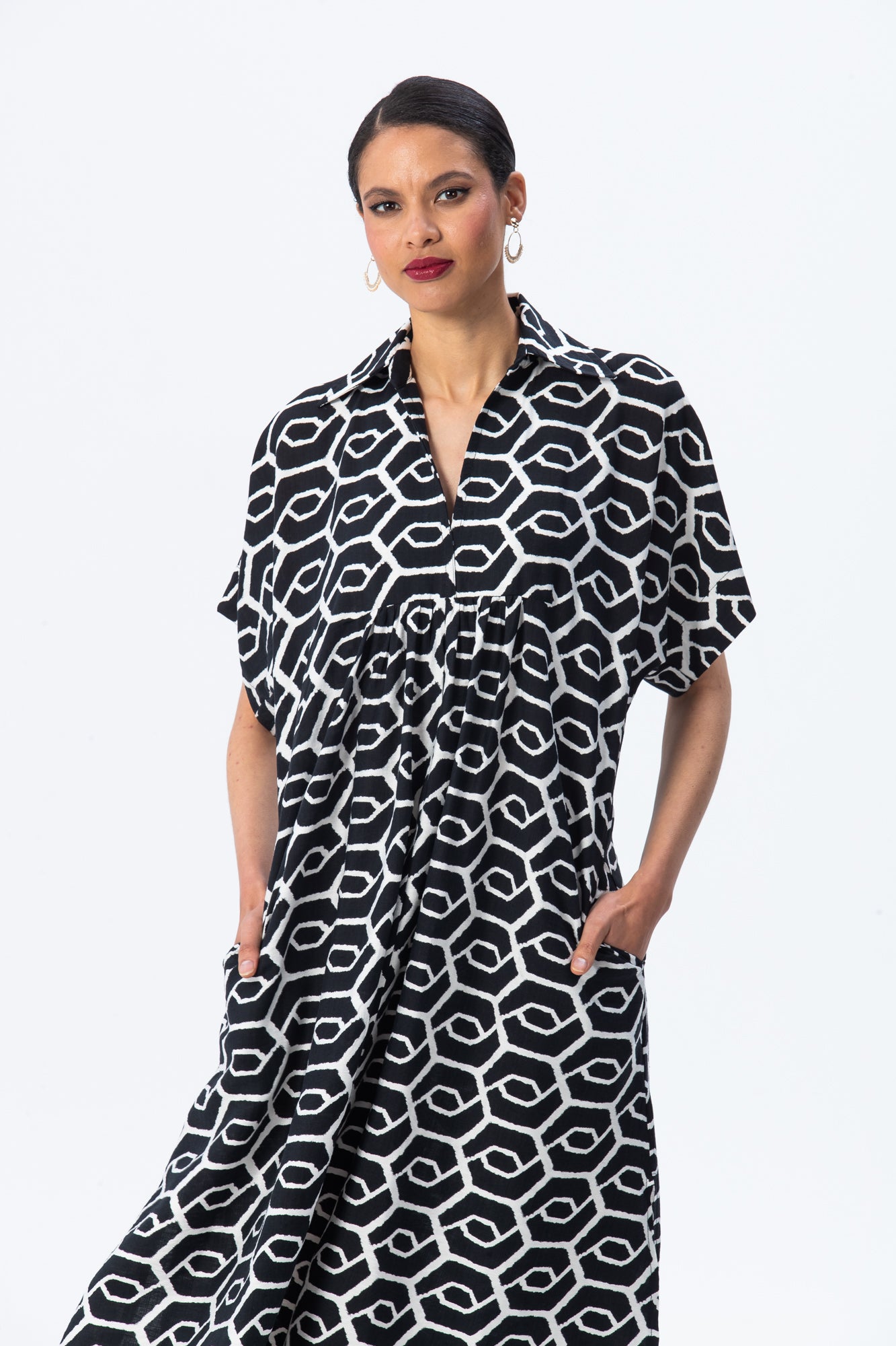 Zanzibar Dress - Black & White