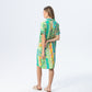 Aruba Dress - Turquoise and Green Abstract