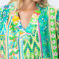 Aruba Dress - Turquoise and Green Abstract