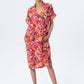 Aruba Dress - Pink Abstract