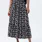 Marbella Tiered Skirt - Black and White