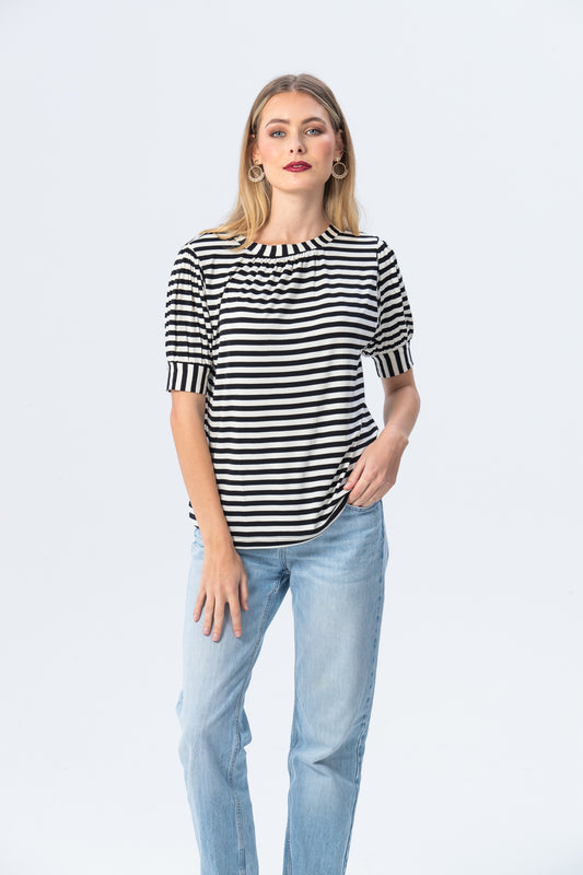 Aspen Summer T-shirt - Black & White Stripe