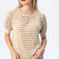 Aspen Summer T-shirt - Creme & White Stripe