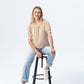 Aspen Summer T-shirt - Creme & White Stripe