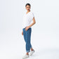 Corfu Summer V-neck Tee - White