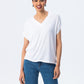 Corfu Summer V-neck Tee - White