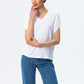 Corfu Summer V-neck Tee - White
