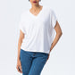 Corfu Summer V-neck Tee - White