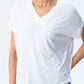 Corfu Summer V-neck Tee - White