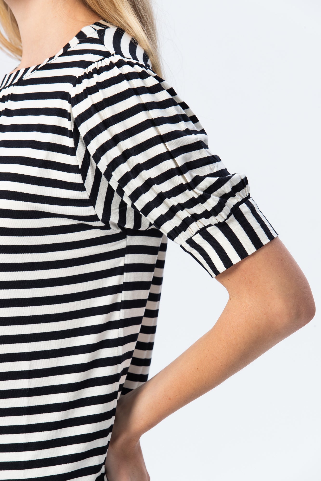 Aspen Summer T-shirt - Black & White Stripe