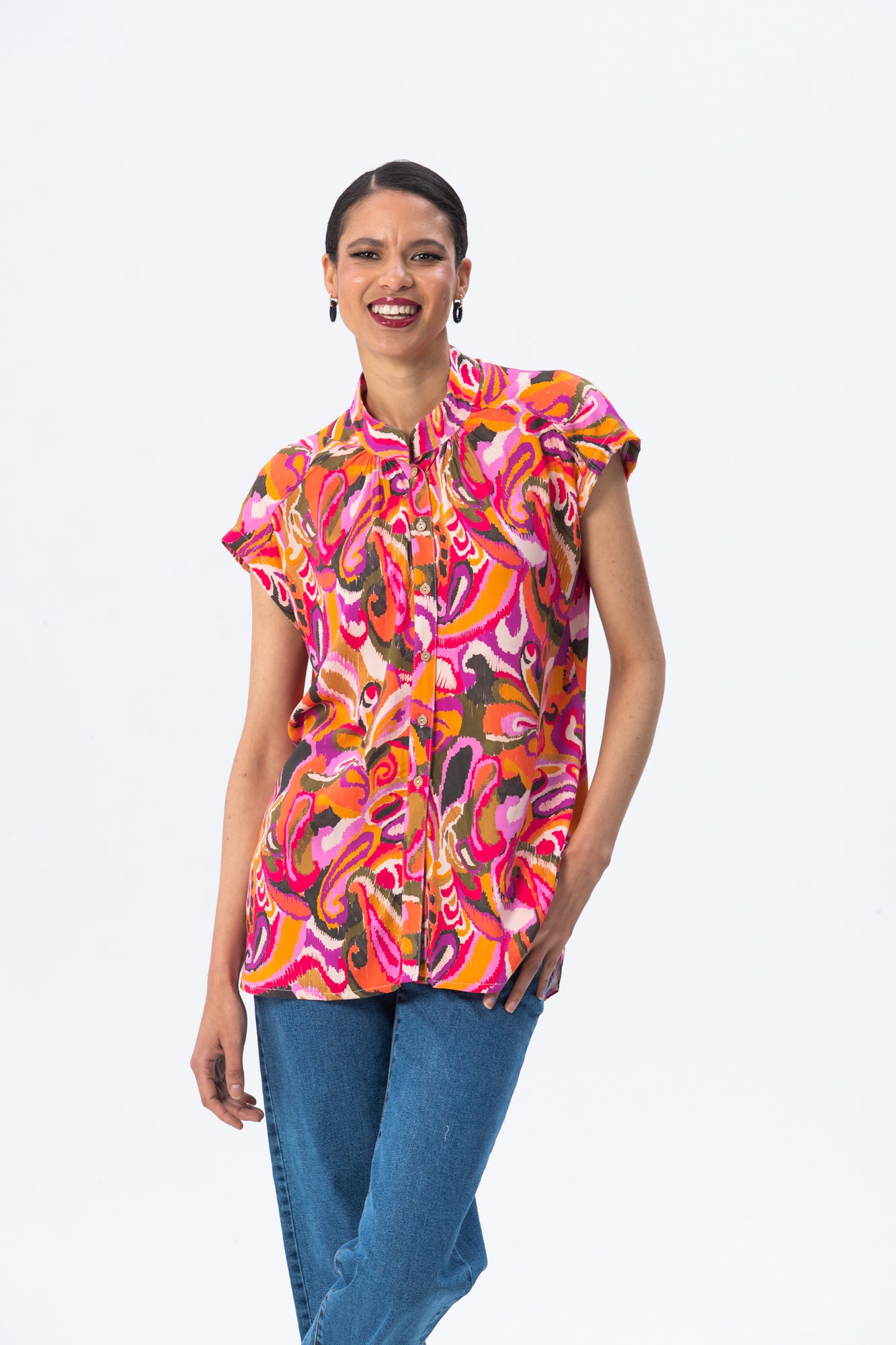 Cassis Shirt - Pink Abstract