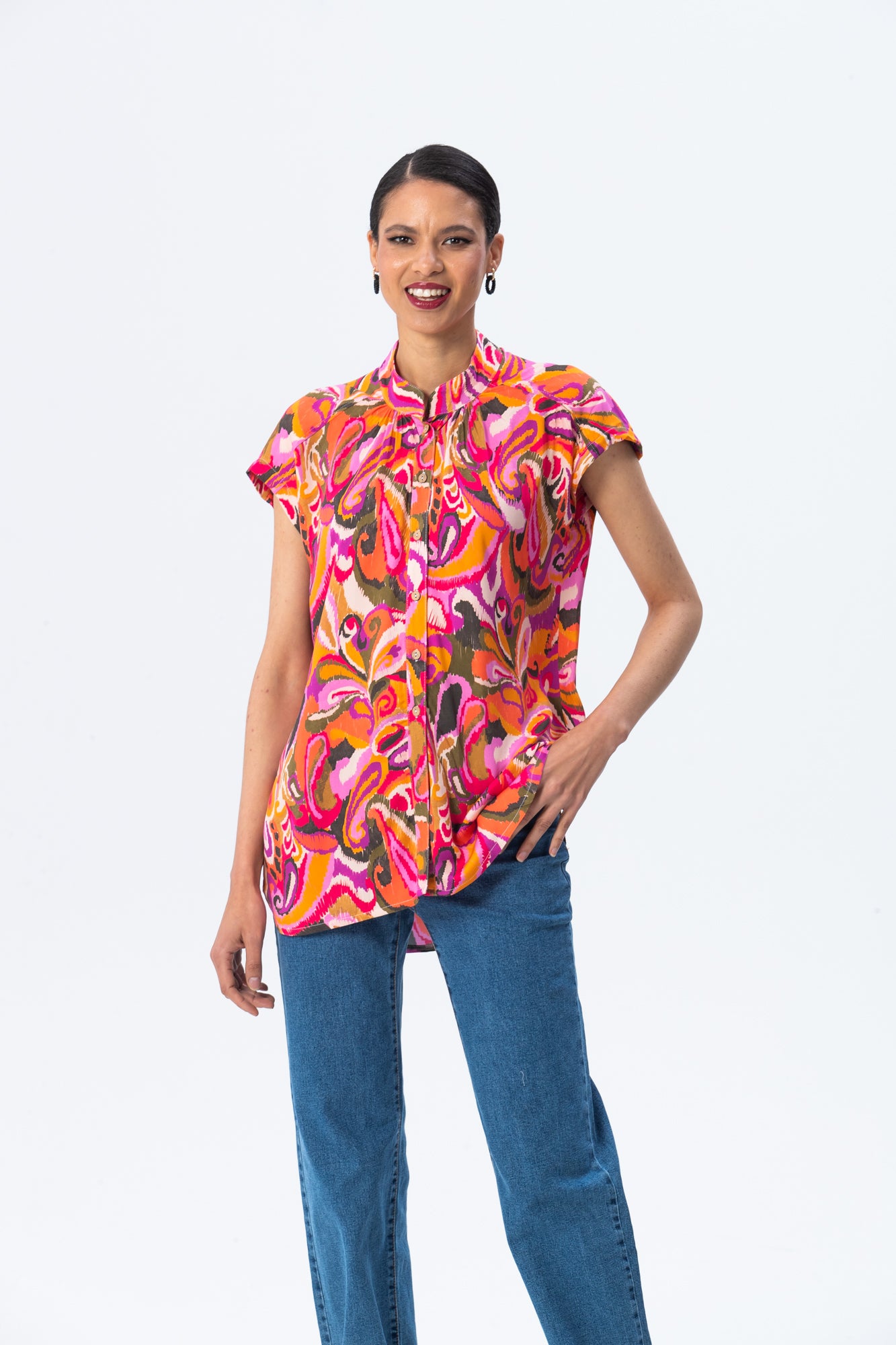 Cassis Shirt - Pink Abstract