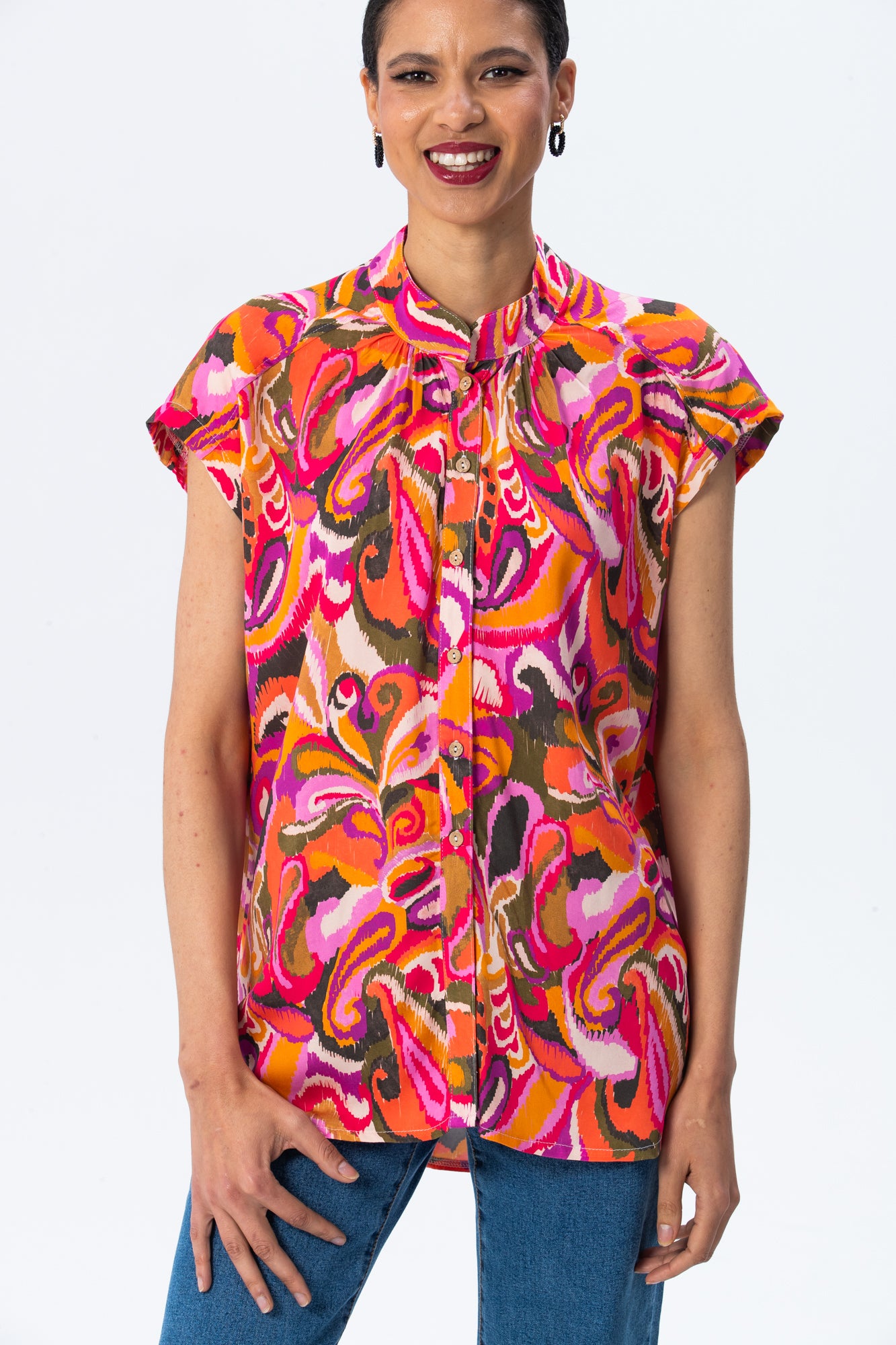 Cassis Shirt - Pink Abstract