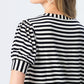 Aspen Summer T-shirt - Black & White Stripe