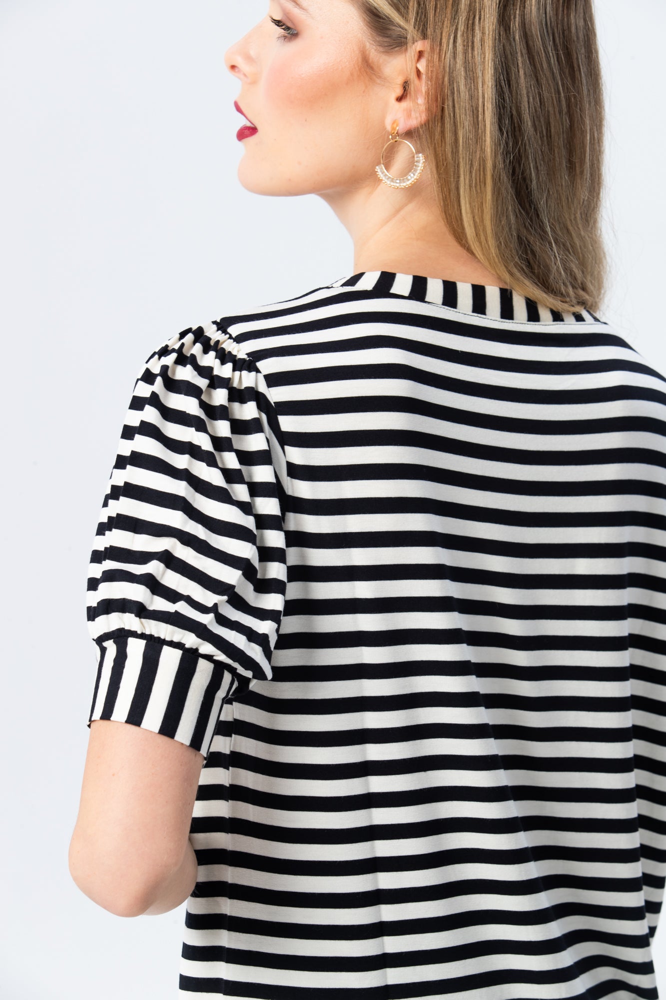 Aspen Summer T-shirt - Black & White Stripe