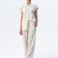 Cassis Stripe Shirt - Stone and White