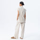 Cassis Stripe Shirt - Stone and White