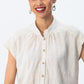 Cassis Stripe Shirt - Stone and White