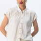 Cassis Stripe Shirt - Stone and White