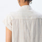 Cassis Stripe Shirt - Stone and White