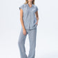 Sydney Wide Leg Pants - Blue & White Stripe