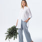 Sydney Wide Leg Pants - Blue & White Stripe