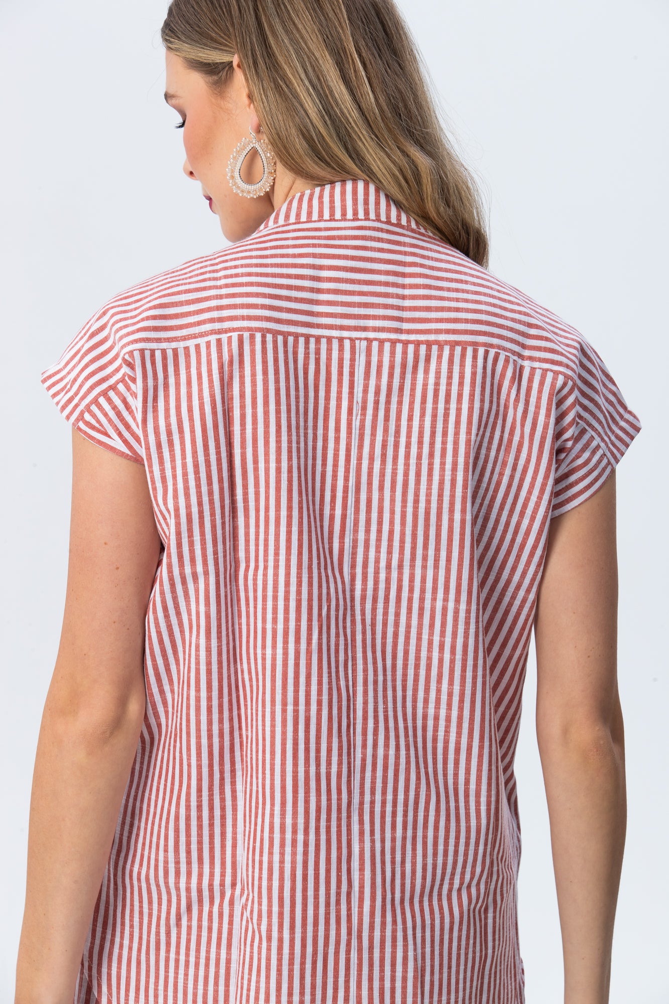 Cassis Stripe Shirt - Red Stripe