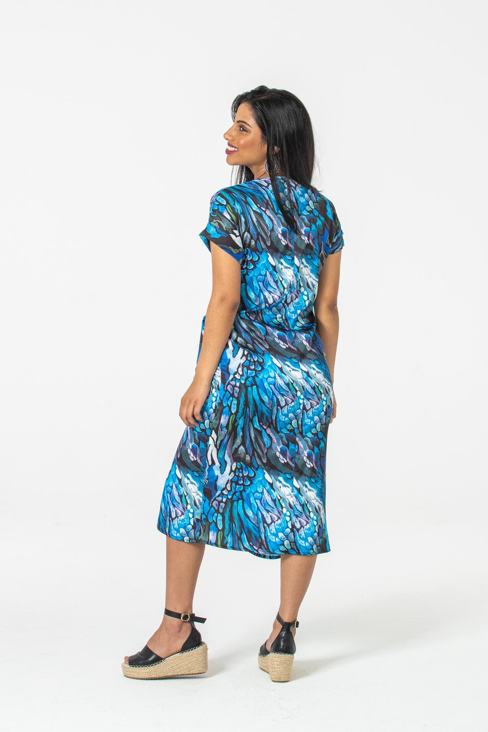 Riveria Wrap Dress - Shades of Blue