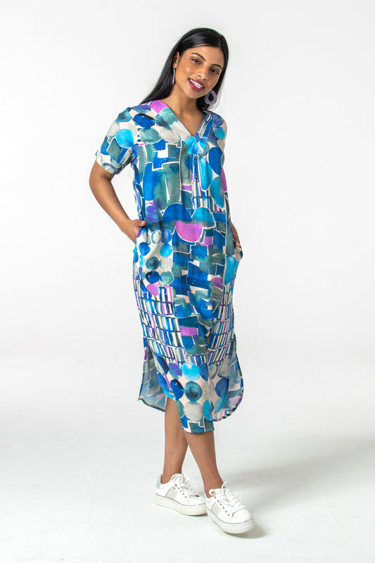 Iris Kaftan - Lilac & Blue