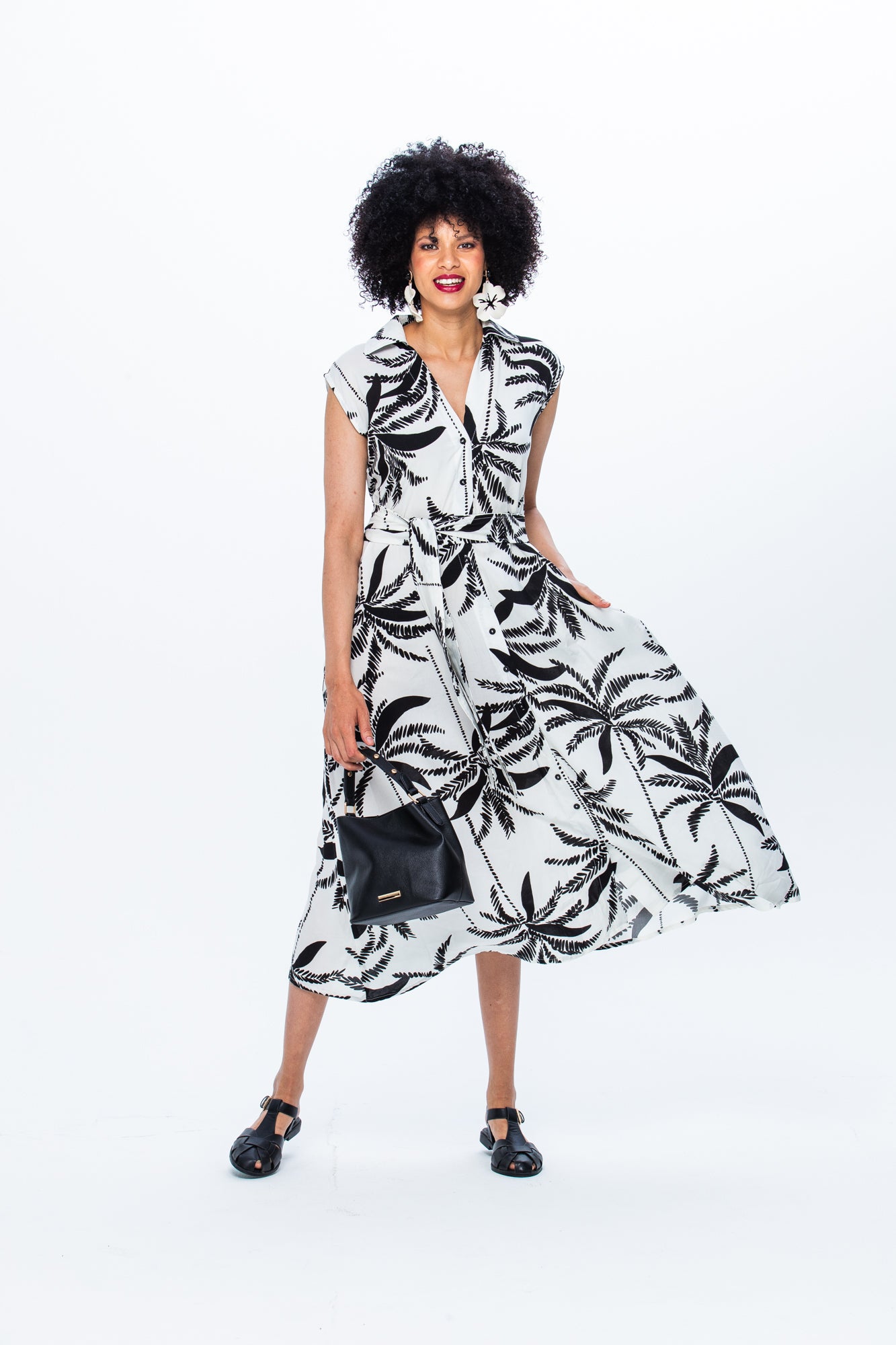 Cabo Dress - Black and White