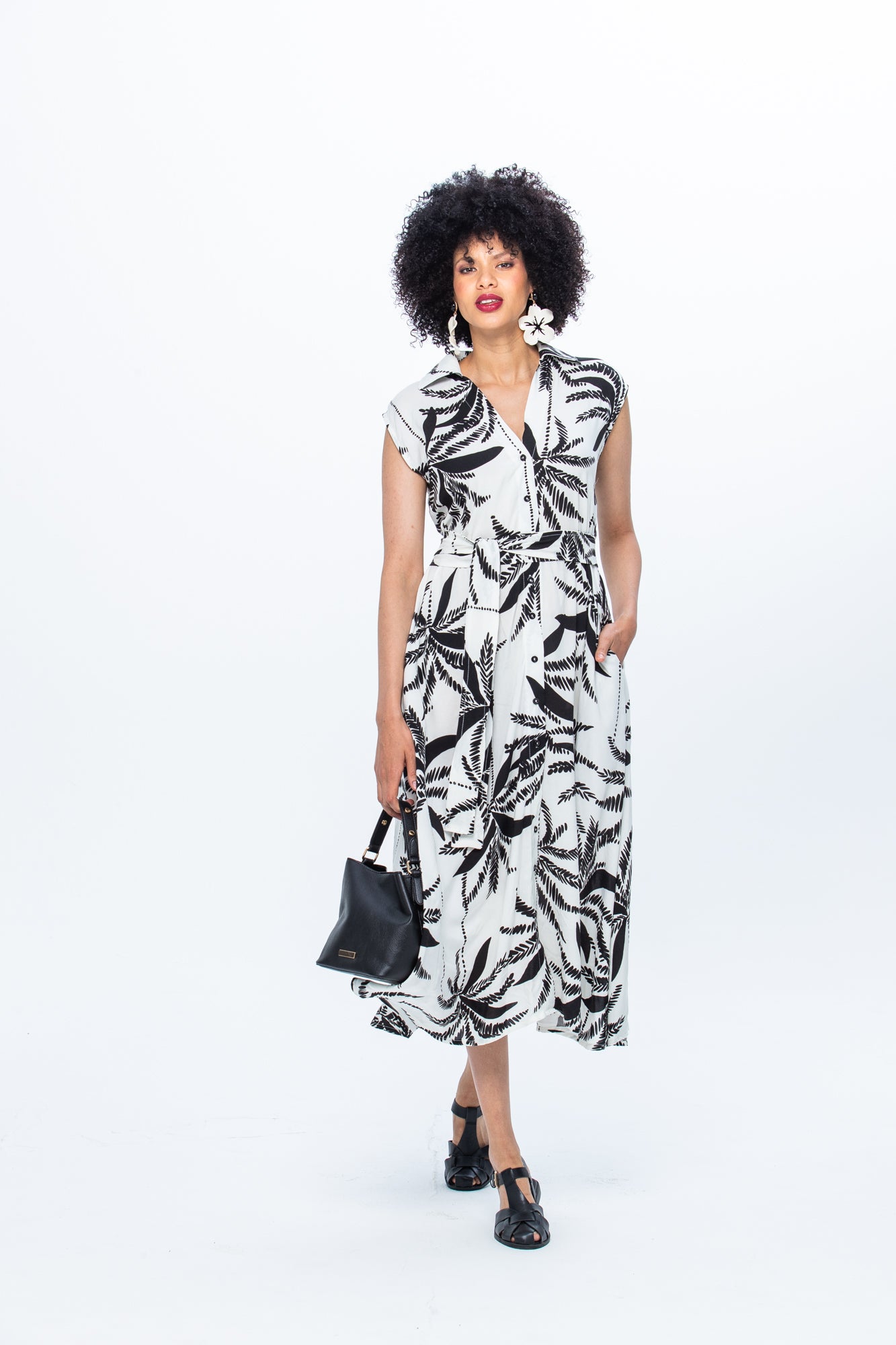 Cabo Dress - Black and White