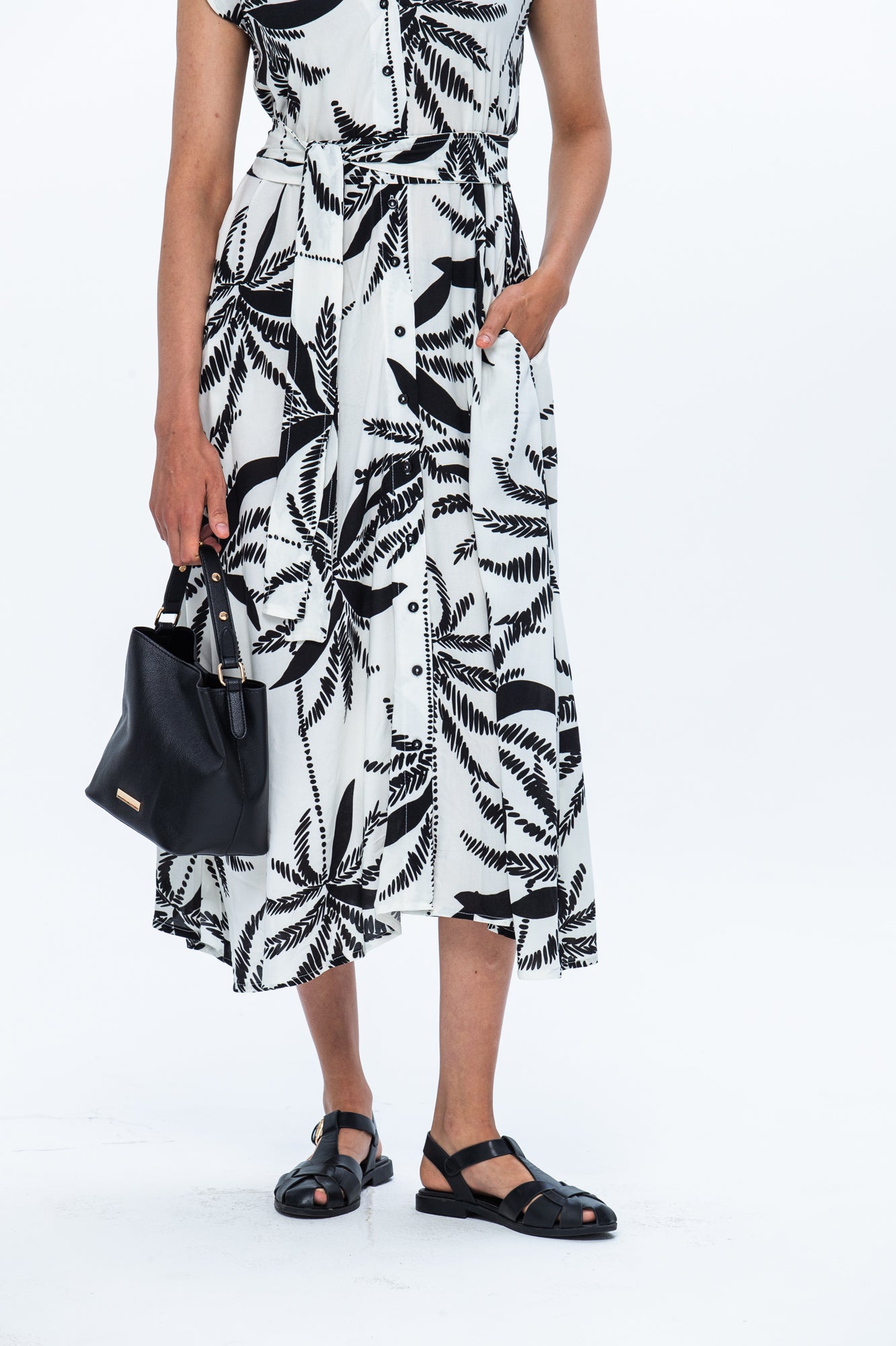 Cabo Dress - Black and White