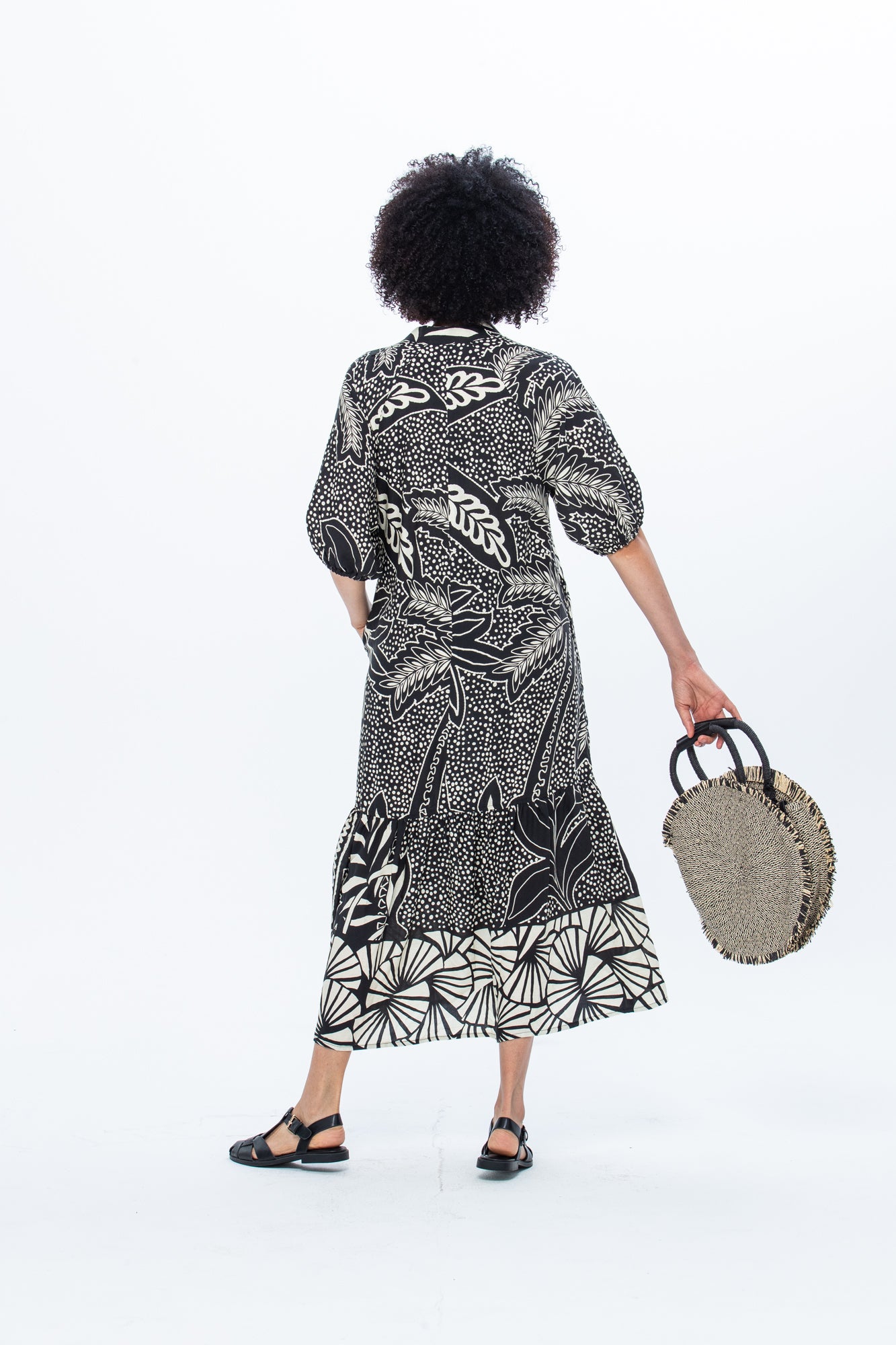 Donna Dress - Black and Creme