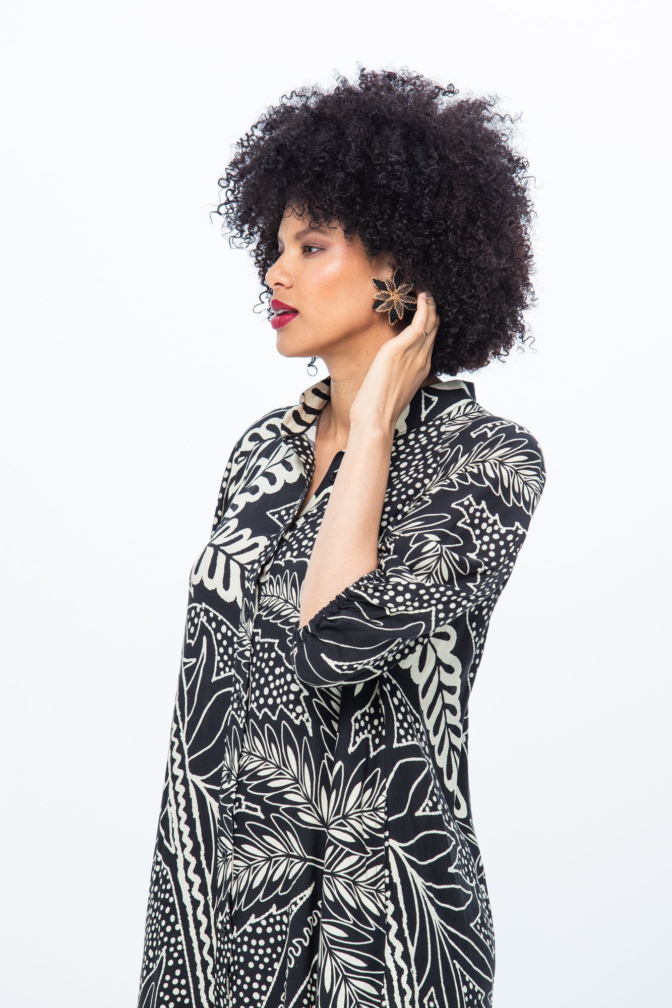 Donna Dress - Black and Creme